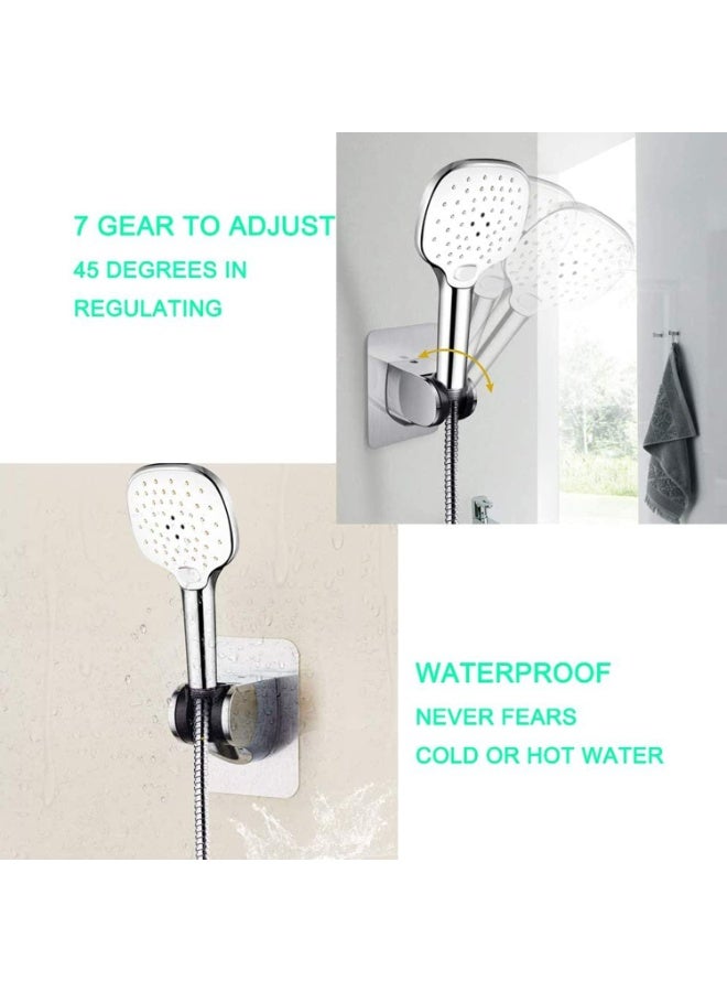 TYCOM Shower Head Holder Strong Adhesive and Waterproof Shower Head Holder Adjustable Handheld Shower Holder Wall Mount Shower Bracket. - Image 3